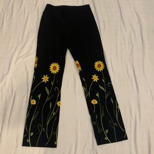 Cache flowered pants, worn once EUC size M